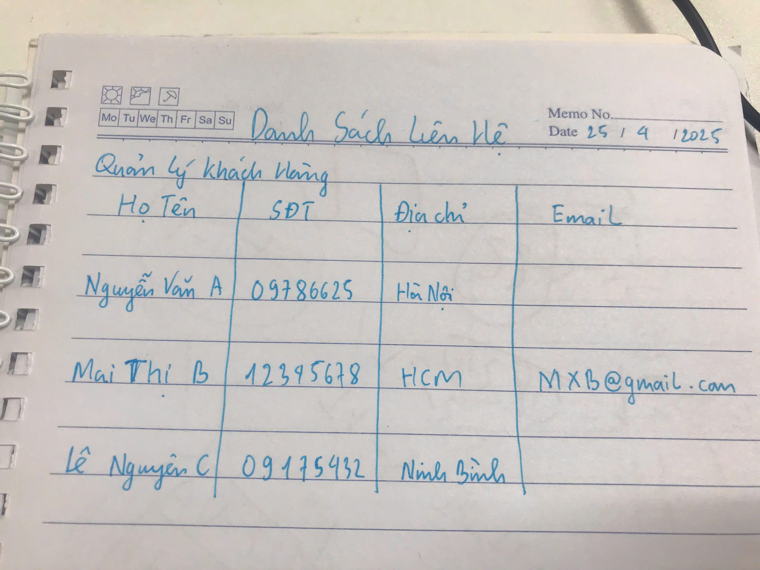 Ví dụ chuyển PDF bảng sang Excel